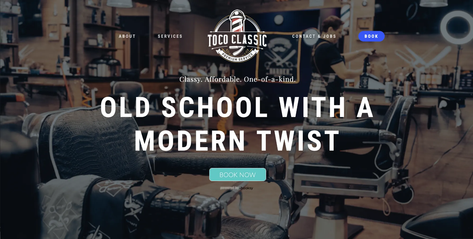 A screenshot of https://tococlassicbarbers.com/